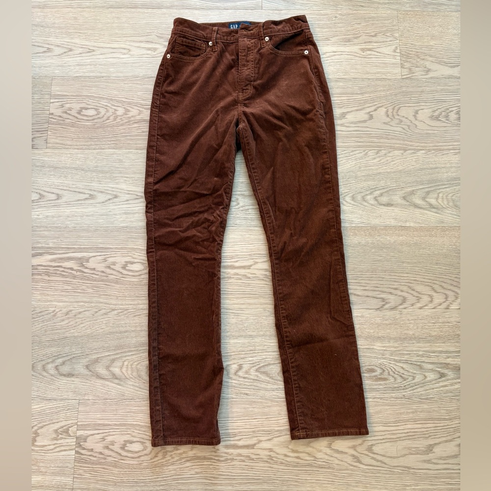 GAP Women's Brown Straight Leg Corduroy Pants